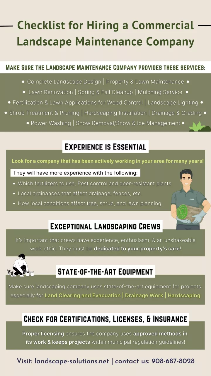 checklist for hiring a commercial landscape