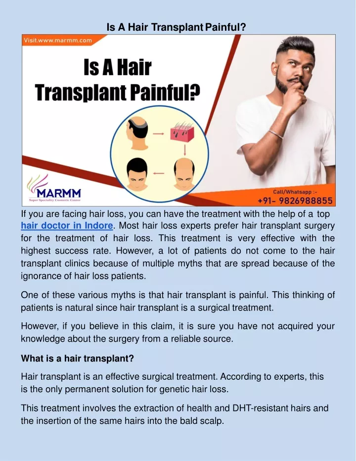 is a hair transplant painful
