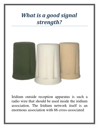 what is a good signal strength