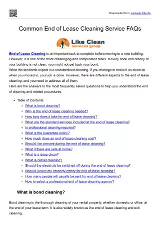 End of Lease Cleaning Adelaide - Like Cleaning Services Group