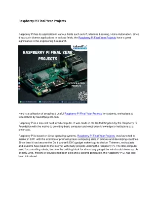 raspberry pi final year projects