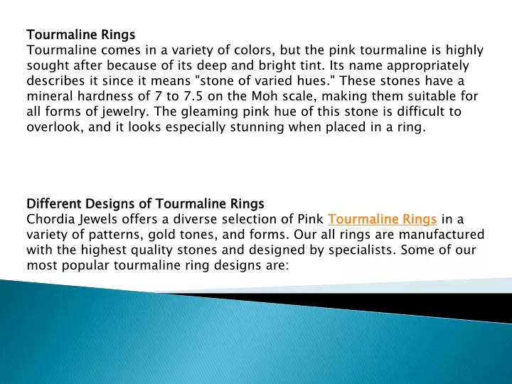 tourmaline rings tourmaline comes in a variety
