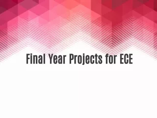 Final Year Projects for ECE