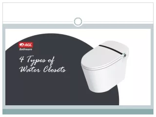 4 Different Types of Water Closets- AGL Bathware