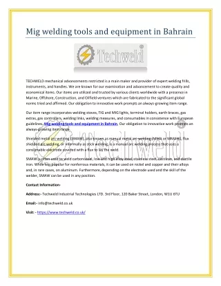 mig welding tools and equipment in bahrain