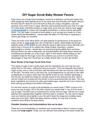 sugar scrub wholesale