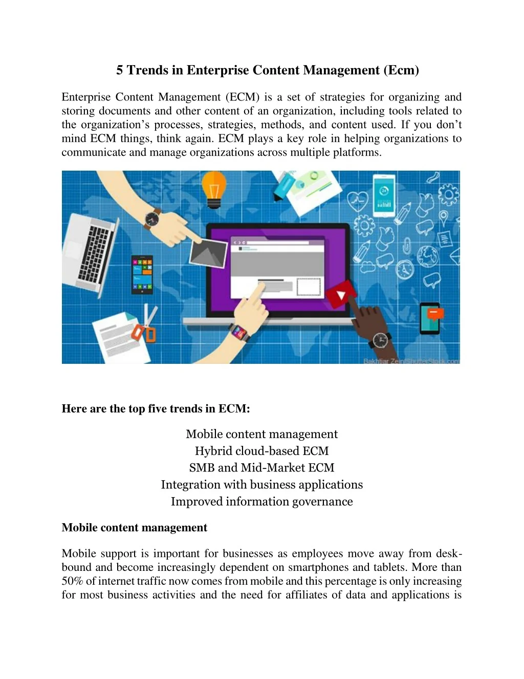 PPT - 5 Trends in Enterprise Content Management (Ecm) PowerPoint ...