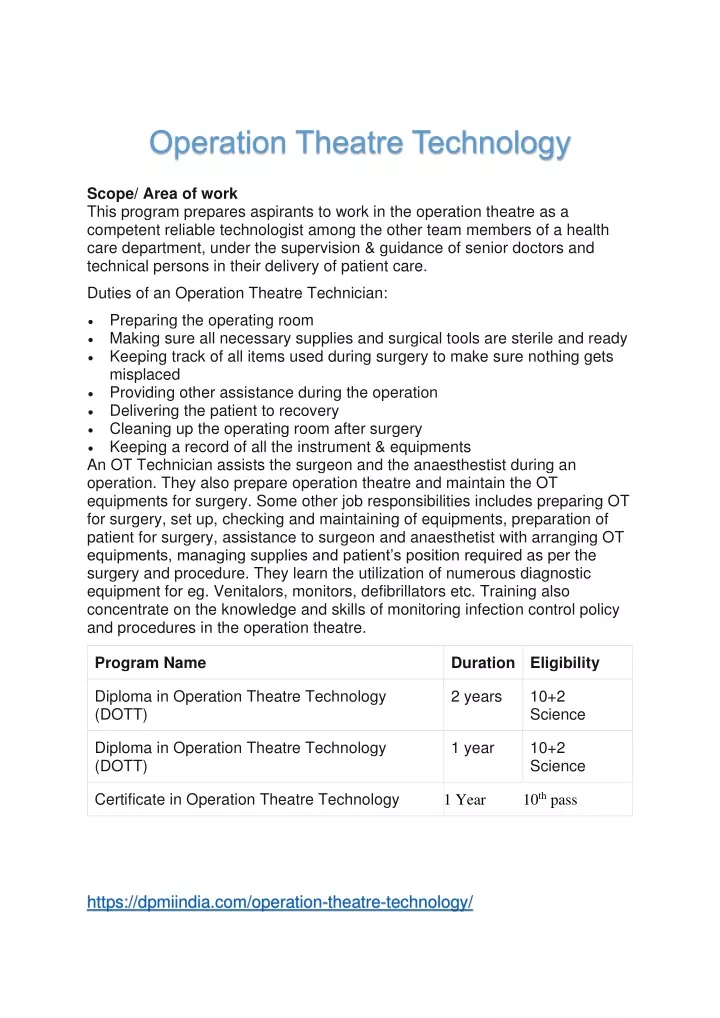 operation theatre technology