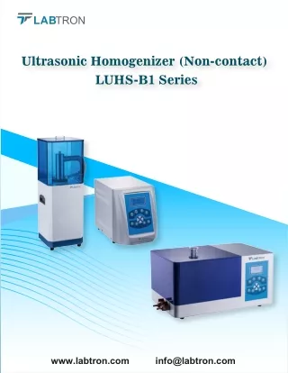 ultrasonic homogenizer non contact luhs b1 series