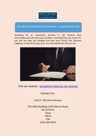 annulment attorney san antonioAnnulment Attorney San Antonio | smccartylaw.com
