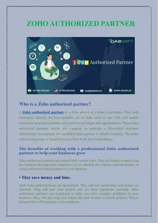 Who is a Zoho authorized partner?