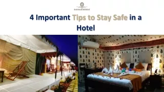 4 Important Tips to Stay Safe in a Hotel