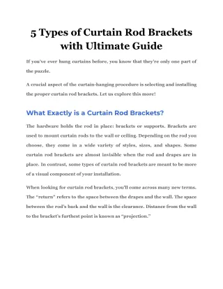 5 types of curtain rod brackets with ultimate