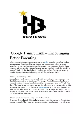 google family link encouraging better parenting