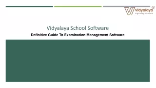 vidyalaya school software definitive guide