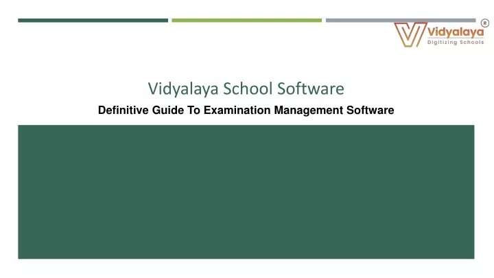 vidyalaya school software definitive guide