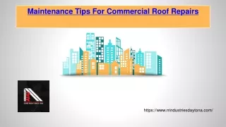 Maintenance tips for Commercial Roof Repairs