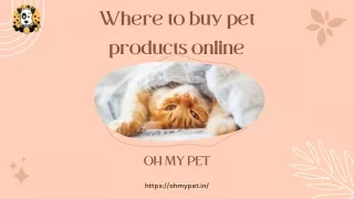 Where to buy pet products online