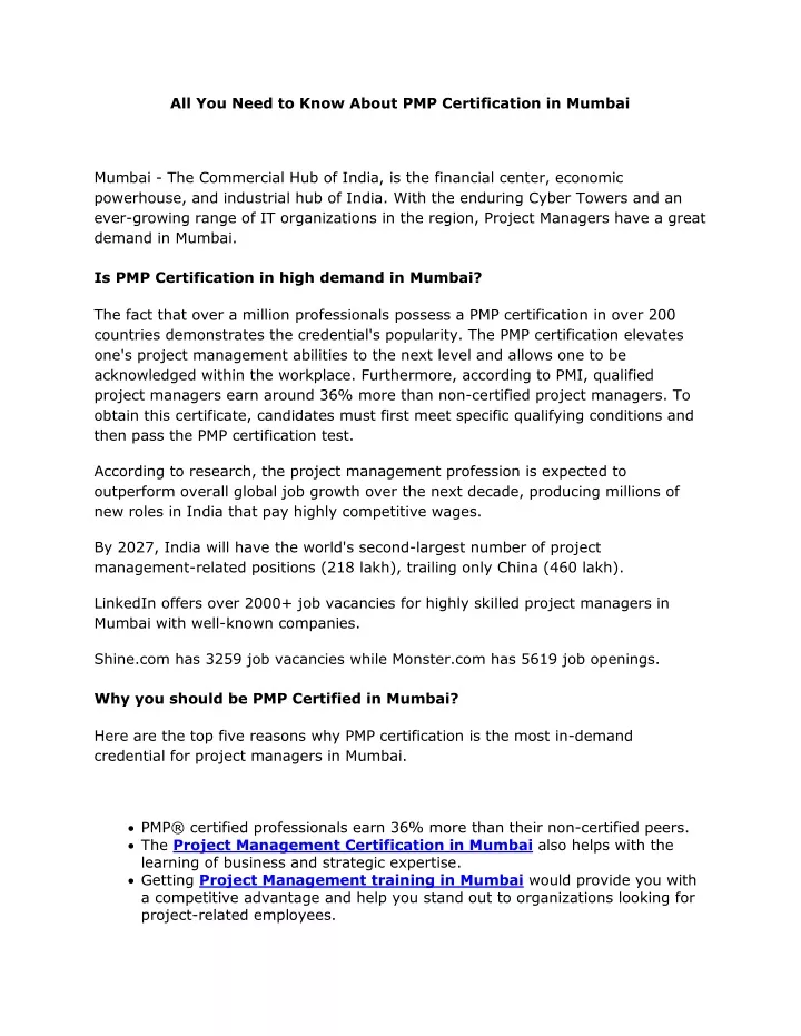 all you need to know about pmp certification