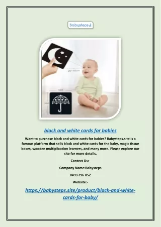 Black And White Cards For Babies | Babysteps.site