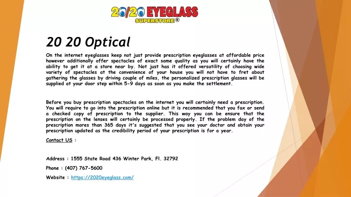 20 20 optical
