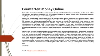 counterfeit money online