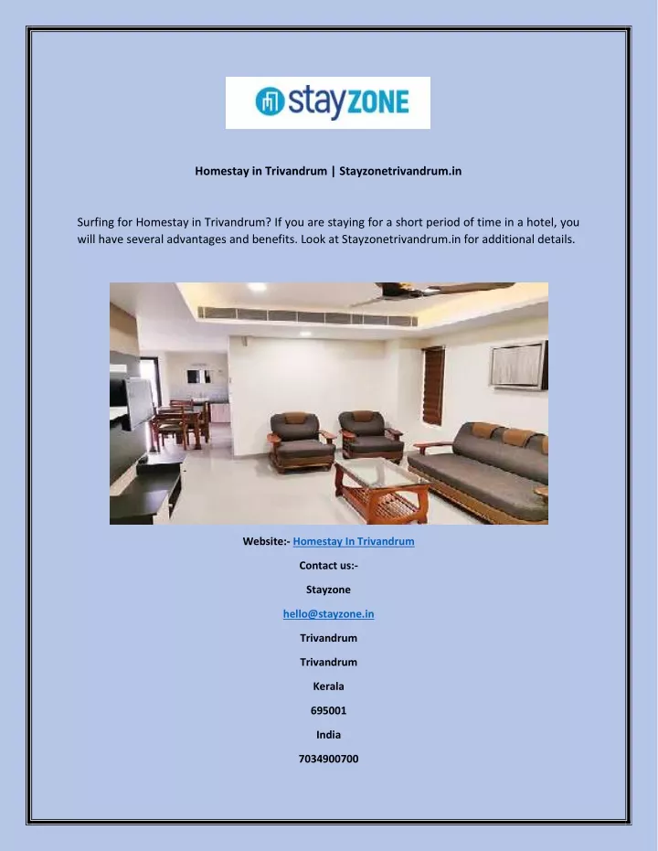 homestay in trivandrum stayzonetrivandrum in