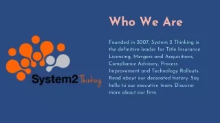 who we are