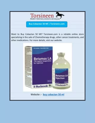 Buy Cobactan 50 Ml | Torsineen.com