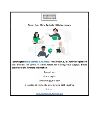 Tutors Near Me In Australia | Hitutor.com.au
