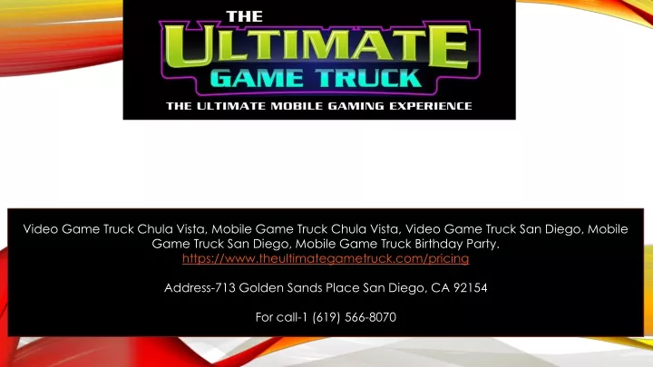 video game truck chula vista mobile game truck