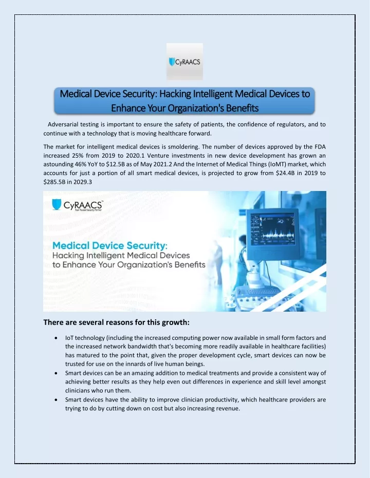 medical device security hacking intelligent
