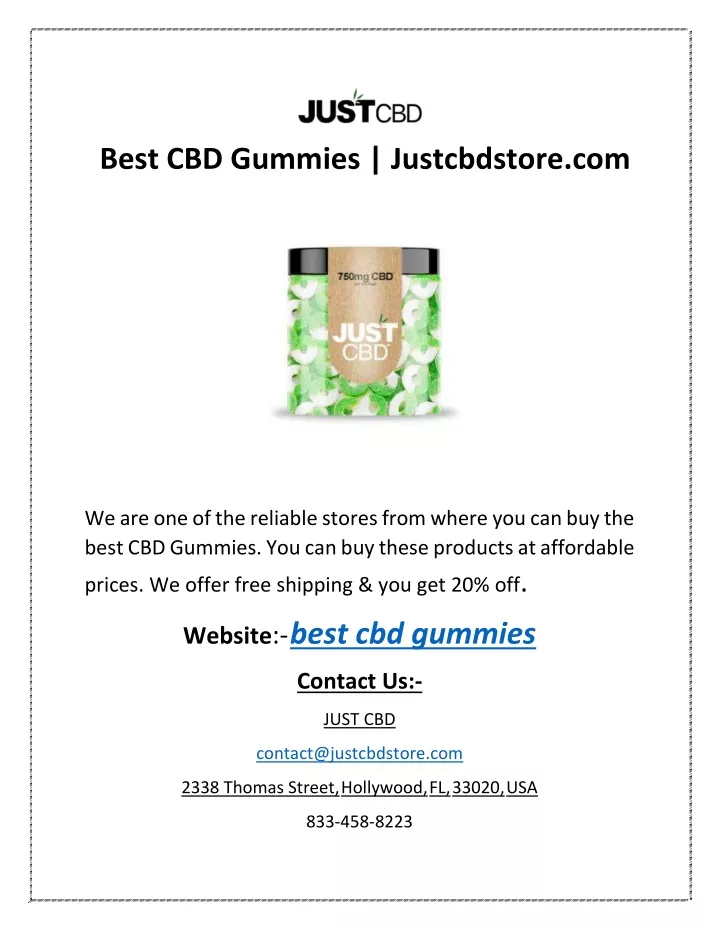 best cbd gummies justcbdstore com