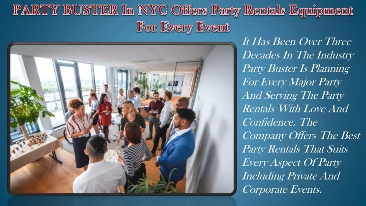 party buster in nyc offers party rentals