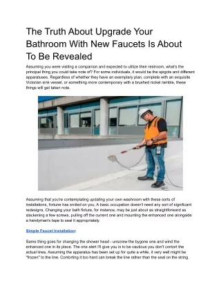 the truth about upgrade your bathroom with