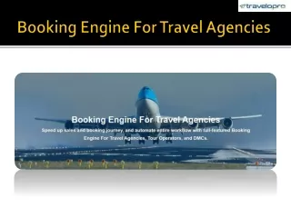 booking engine for travel agencies