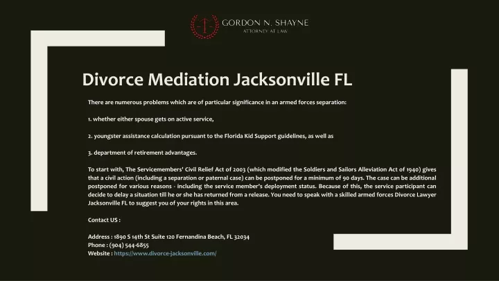 divorce mediation jacksonville fl