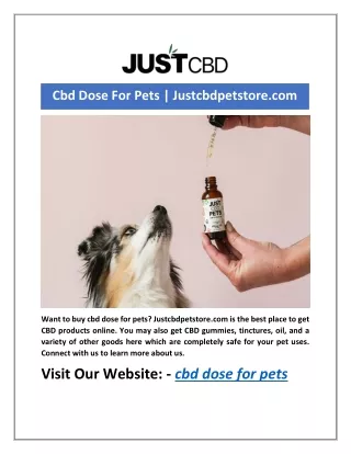 cbd dose for pets justcbdpetstore com