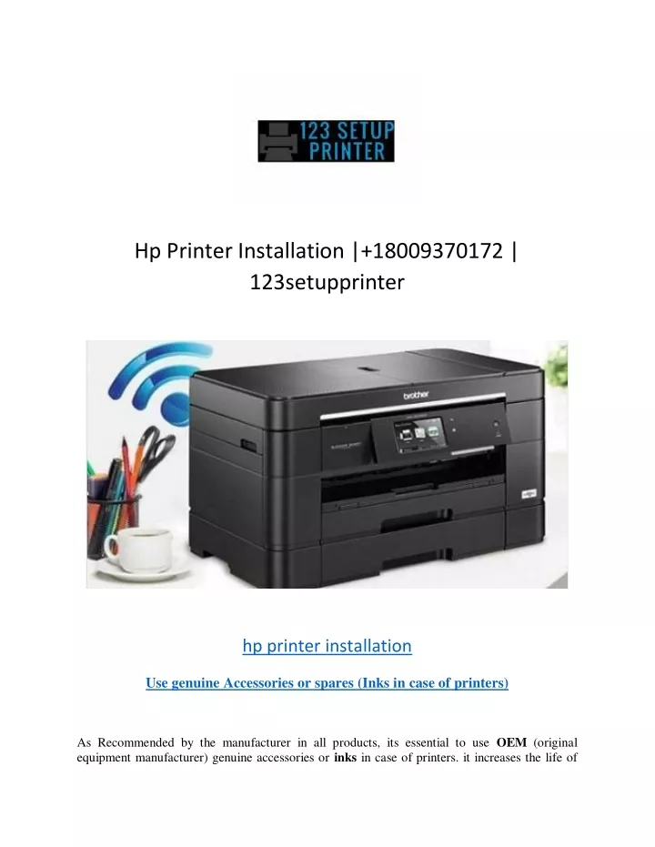 hp printer installation 18009370172