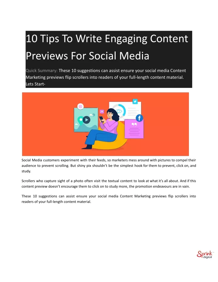 10 tips to write engaging content previews