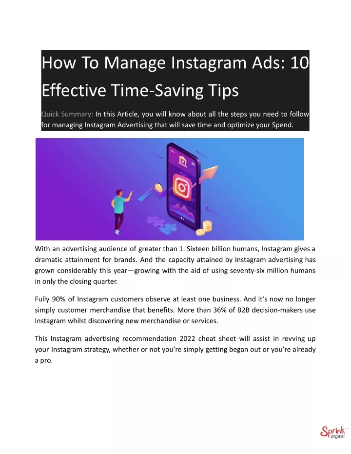 how to manage instagram ads 10 effective time