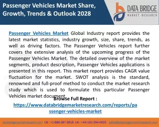 Passenger Vehicles Market - Industry Trends and Forecast to 2028