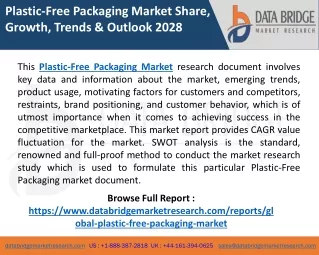 Plastic-Free Packaging Market – Industry Trends and Forecast to 2028