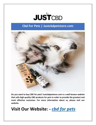 cbd for pets justcbdpetstore com