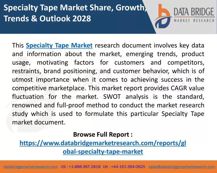 specialty tape market share growth trends outlook