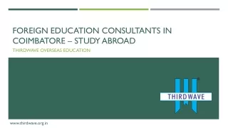 Foreign Education Consultants in Coimbatore – Study Abroad