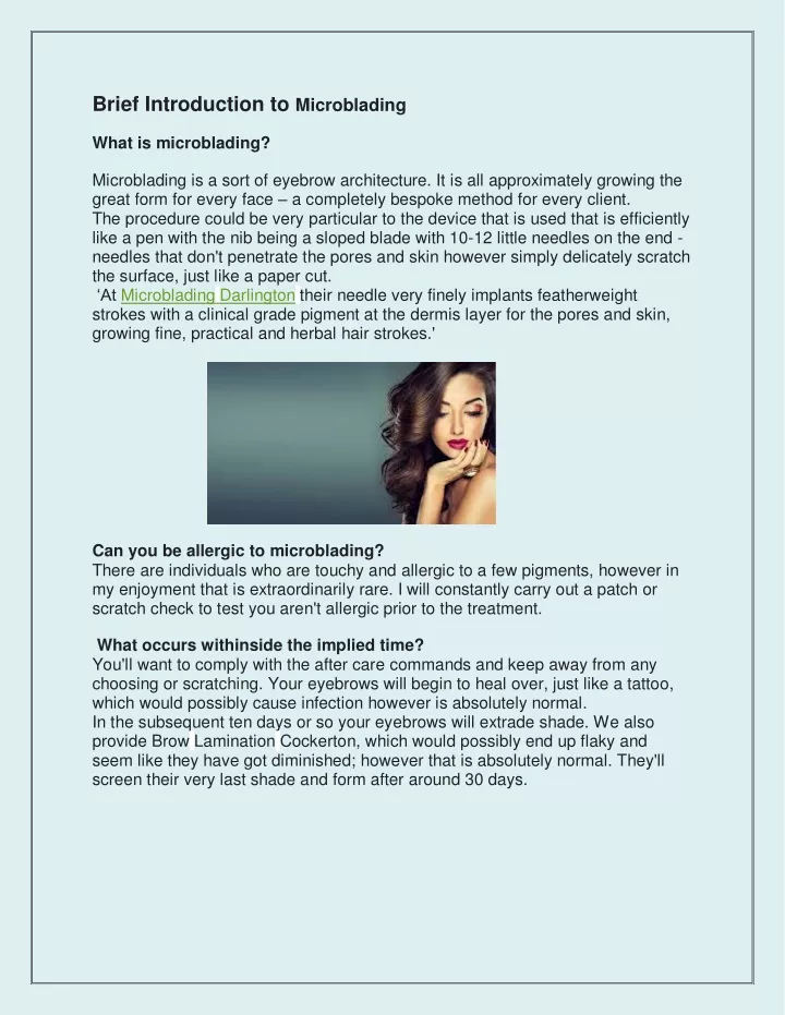 brief introduction to microblading what