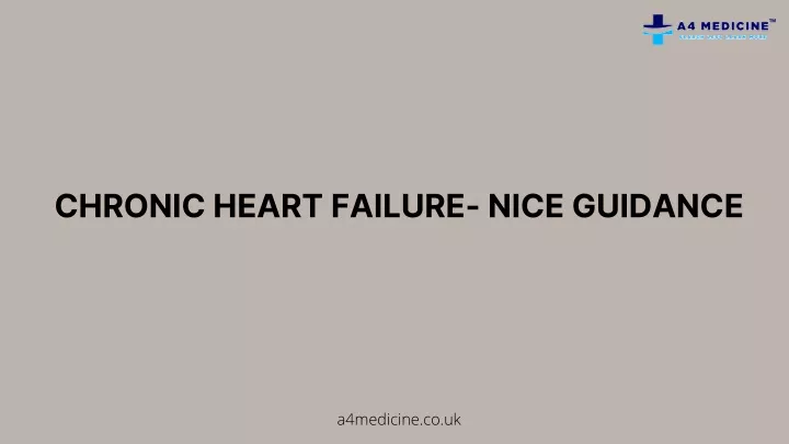 chronic heart failure nice guidance