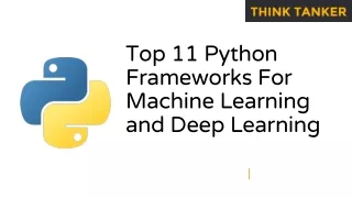 top 11 python frameworks for machine learning