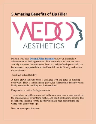 5 amazing benefits of lip filler